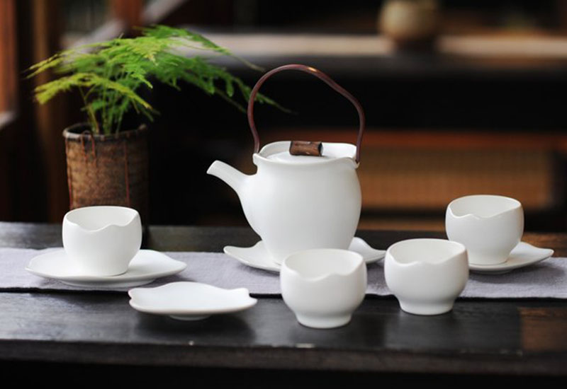 雙鴻 漾 Ripple-白瓷茶組(9件) 茶具組 杯壺茶具 teapot cup